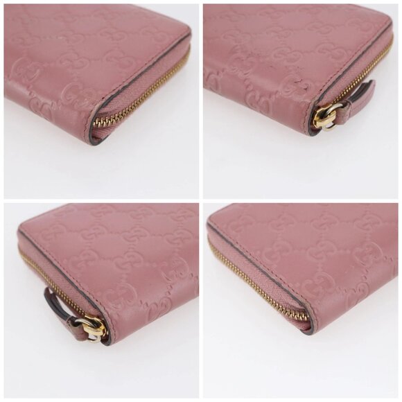 GUCCI GG Canvas Guccissima Long Wallet Leather Pink 410102 203887 Auth bs29790 - Picture 16 of 16